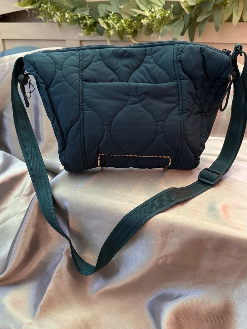 Vera Bradley Quilted Crossbody Bag in Deal “Peacock” Teal